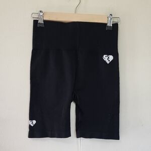 Womens Best Power Seamless Cycling Shorts in Black size Medium